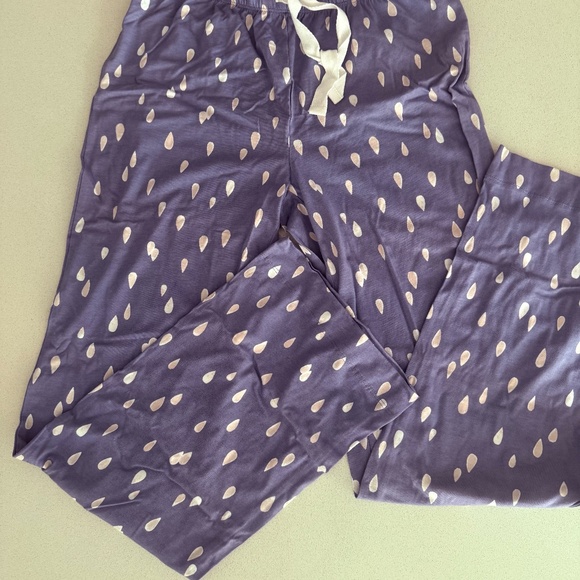 Purple Raindrop Print Lounge Pants/Pajamas - Picture 2 of 3
